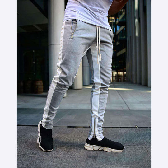 Herren Sportliche Slim-Fit Jogginghose mit Seitentaschen EB