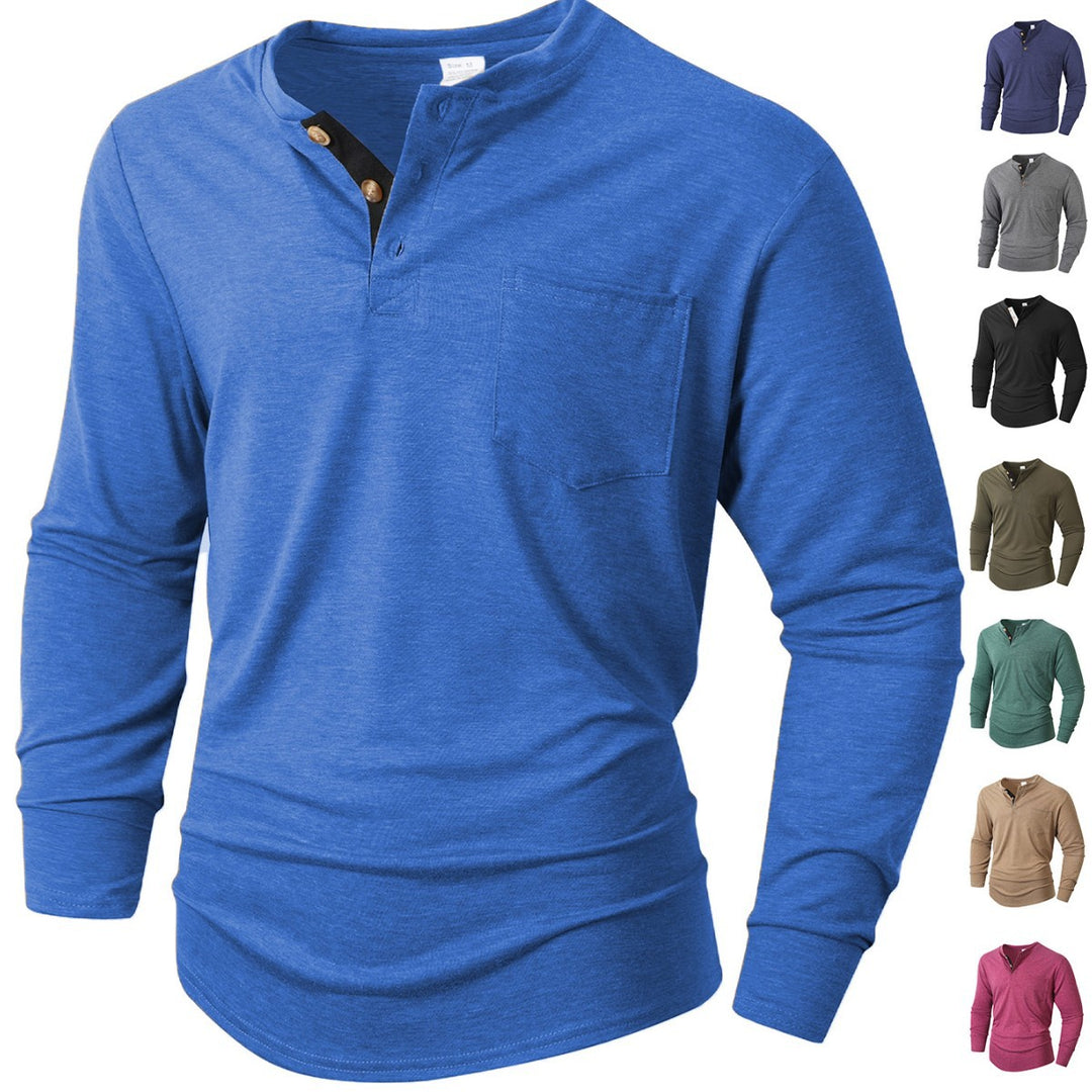 Herren langärmliges Henley-Shirt EB