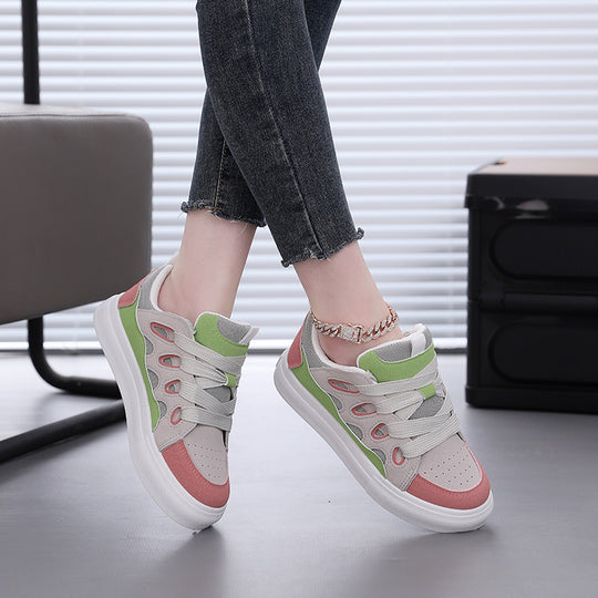 Damen modische Sneakers mit elastischen Schnürsystem und atmungsaktiver Oberfläche EB