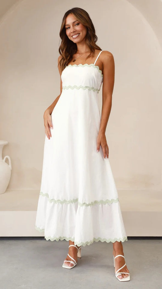 EB | Einfarbiges Spitzen-Hosenträger-Röhrentop-Kleid