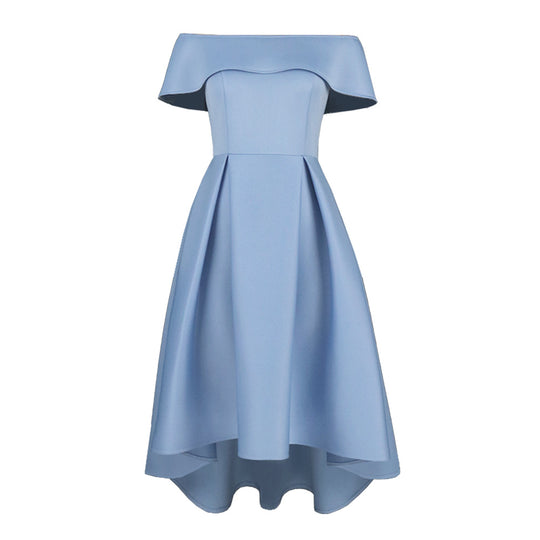 Damen Hochzeitskleid mit schulterfreiem Design und schwingendem Saum EB