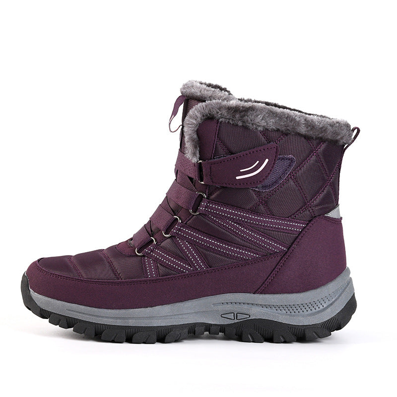 Damen isolierte Winterstiefel mit rutschfester Sohle und kuscheligem Futter EB