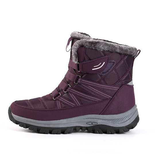 Damen isolierte Winterstiefel mit rutschfester Sohle und kuscheligem Futter EB
