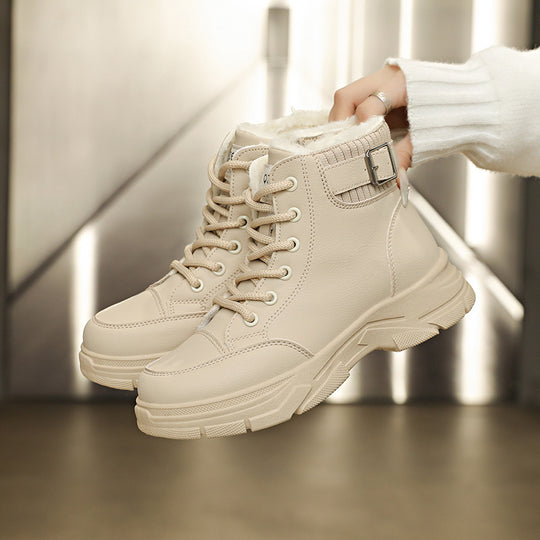 Damen Winterliche High-Top Sneaker mit weichem Fleece-Futter EB