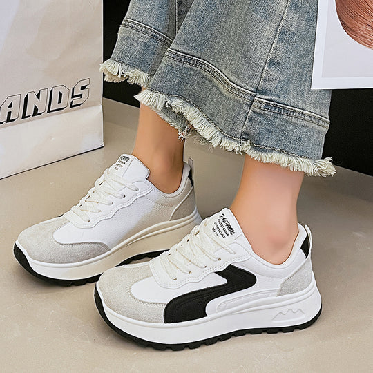 Damen Komfortable und trendige Sneakers mit dicker Sohle EB