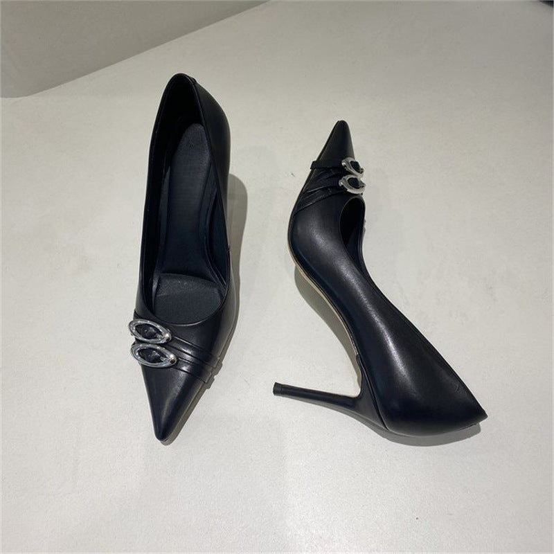 Damen elegante High Heel Pumps mit funkelnden Strassverzierungen EB