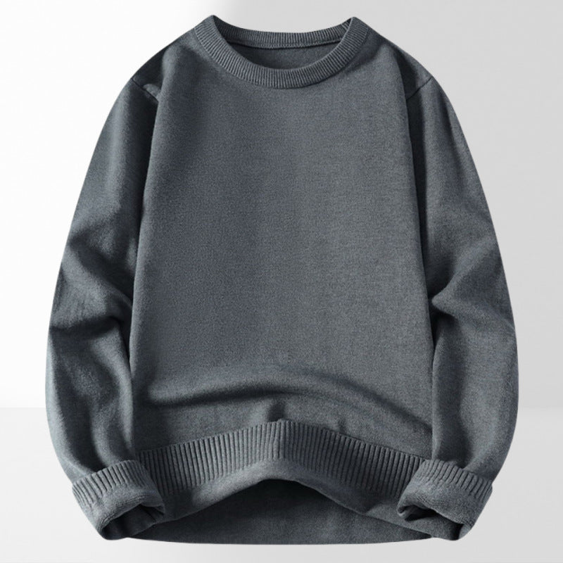Damen bequemer und eleganter Rundhalsausschnitt Pullover EB