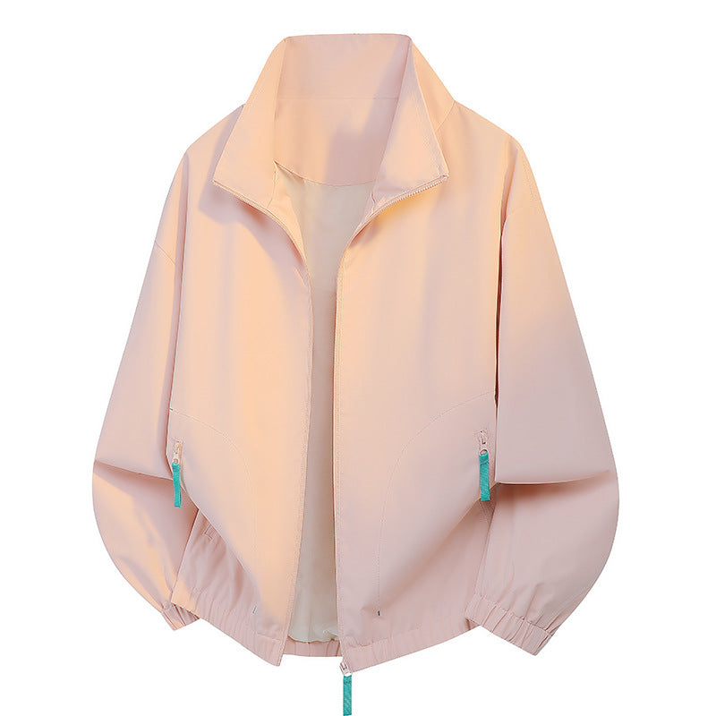 Herren urbaner Zip-Blouson mit Stehkragen, kontrastierenden Zipper-Pulls und elastischem Saum EB