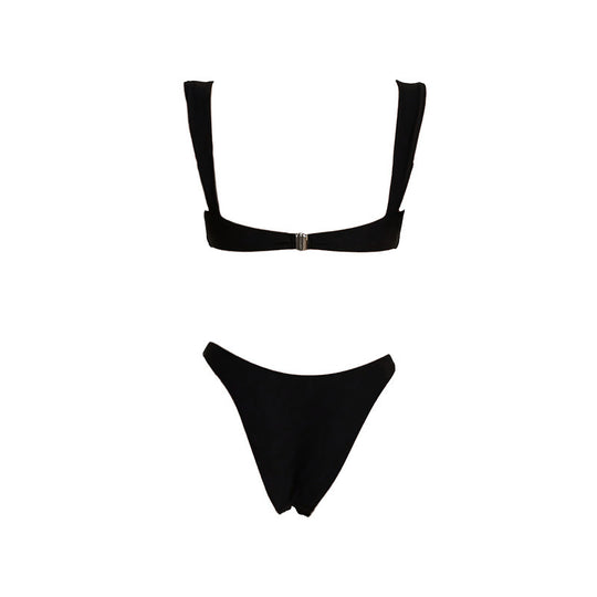 Damen Triangel-Bikini mit elegantem Goldakzent EB