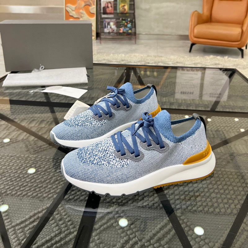 Damen Sportliche Leichtgewicht Sneakers mit atmungsaktivem Obermaterial und dämpfender Sohle von EB