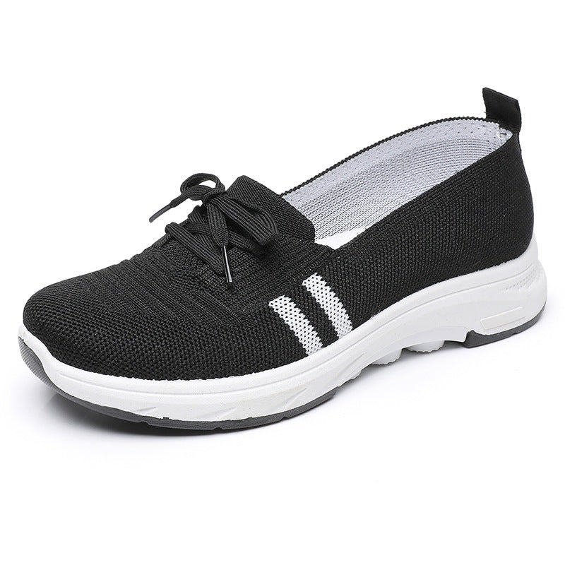 Damen Bequeme Slip-On Sneakers mit modischem Schleifendetail EB