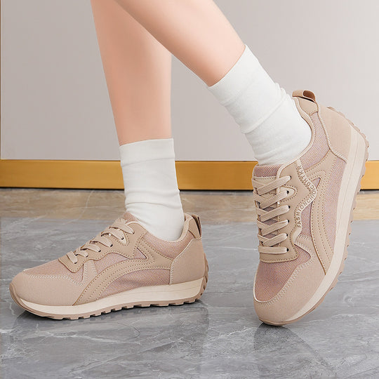 Damen Sportliche Freizeitschuhe mit atmungsaktiven Mesh-Einsätzen und dämpfender Laufsohle EB