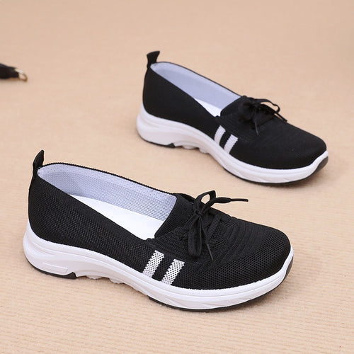 Damen Bequeme Slip-On Sneakers mit modischem Schleifendetail EB