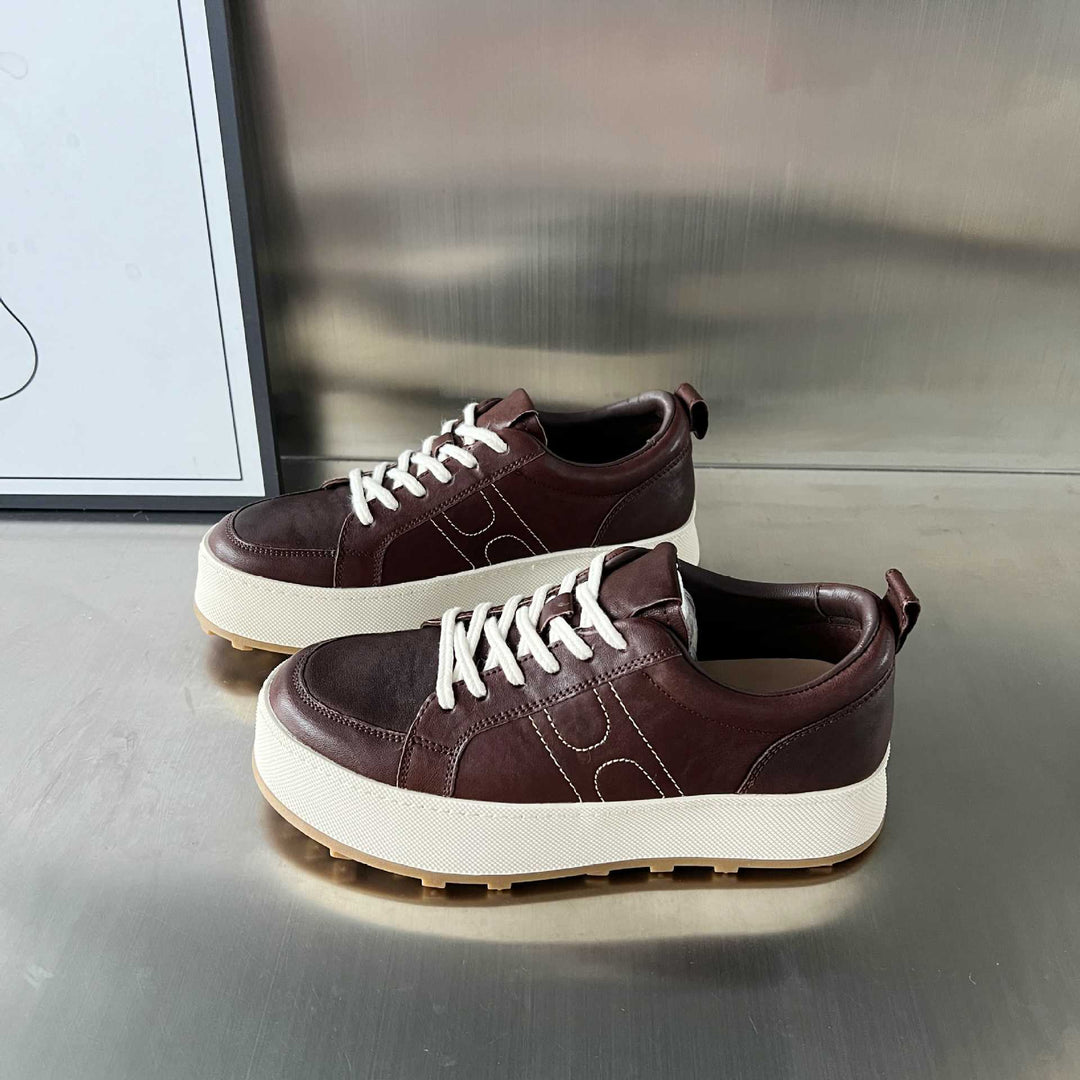 Damen Sportliche Lace-Up Sneakers mit komfortabler Plateau-Sohle EB