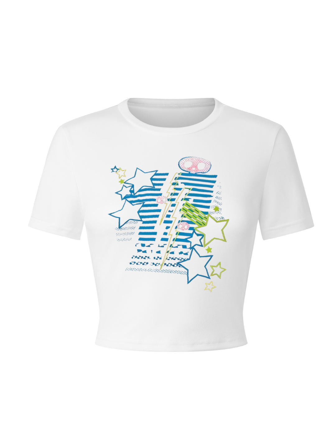 Damen T-Shirt mit lebhaftem Grafiken und einzigartigem Design EB