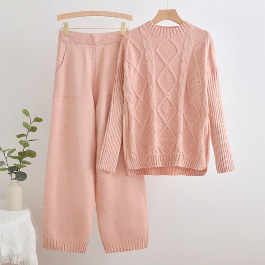 Damen Strick-Set mit Rautenstruktur EB