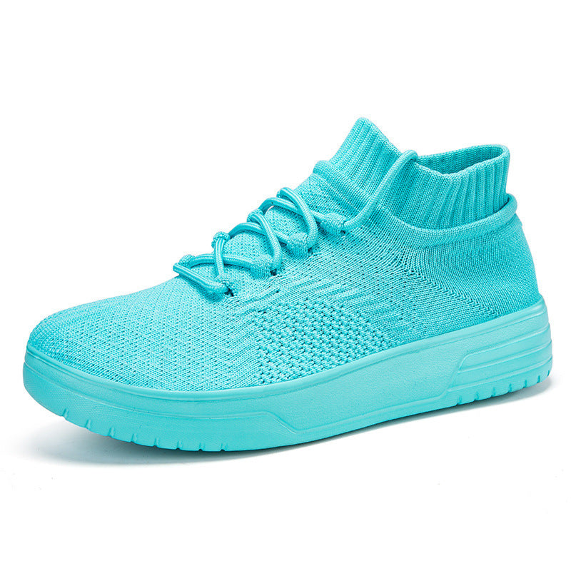 Damen Hohe Sneaker aus atmungsaktivem Strickmaterial EB