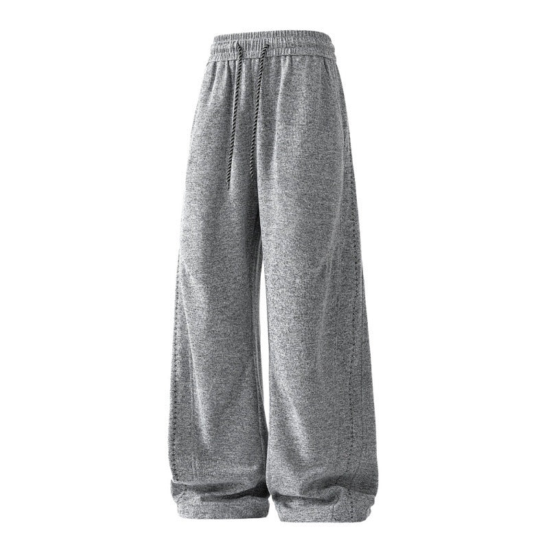 Damen weite Lounge-Sweatpants mit elastischem Kordelbund und dekorativer Seitennaht EB
