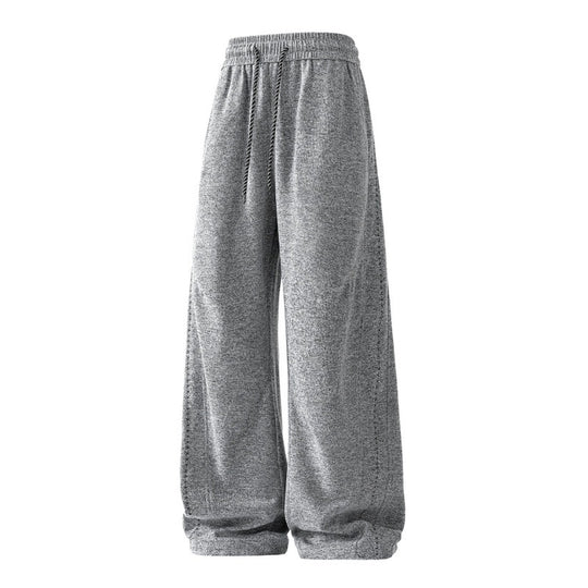 Damen weite Lounge-Sweatpants mit elastischem Kordelbund und dekorativer Seitennaht EB
