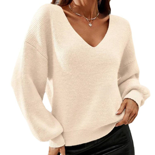 Damen V-Ausschnitt Pullover EB