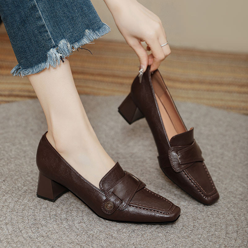 Damen elegante Sling-Pumps mit stilvollem Design und komfortablem Blockabsatz EB