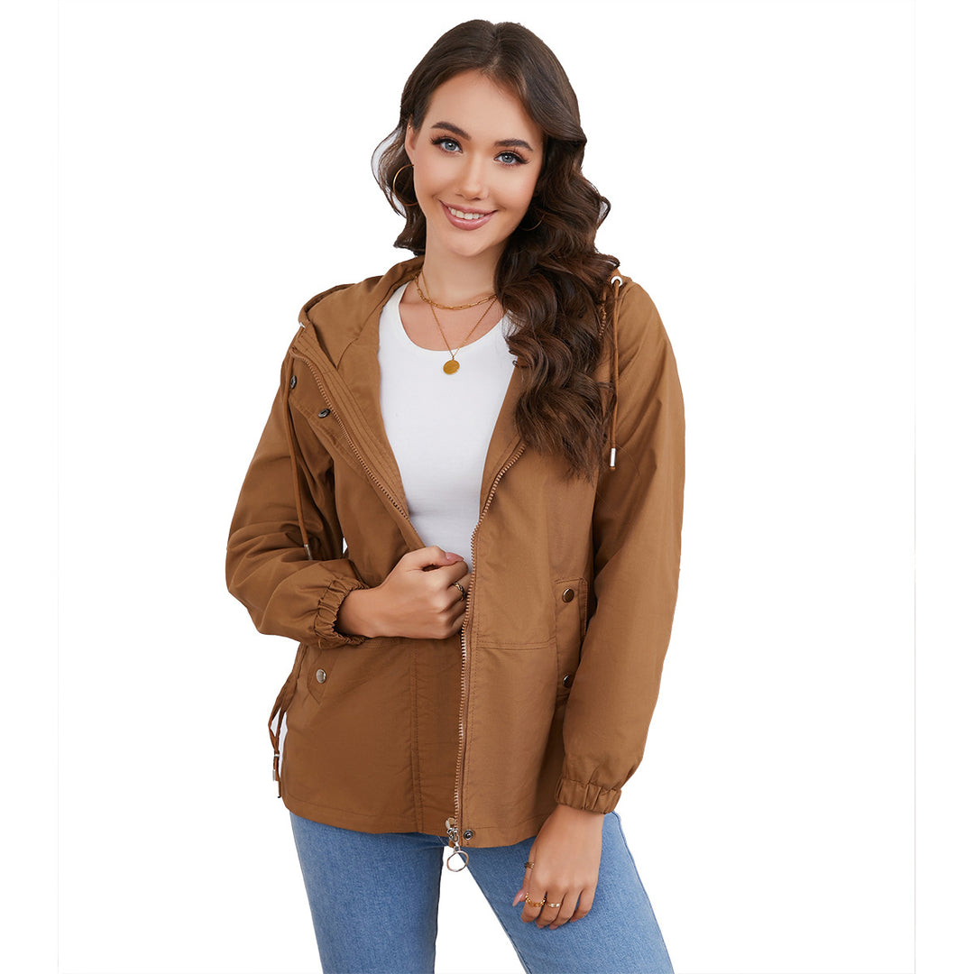 Damen leichte Windjacke mit verstellbarem Bund EB