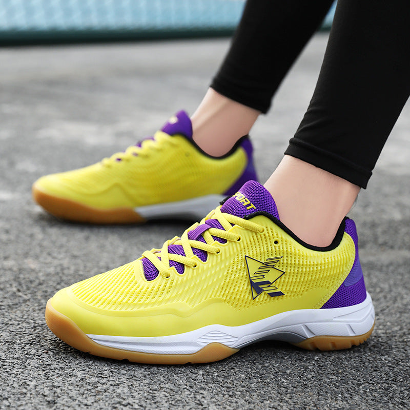 Damen Sportliche Badmintonschuhe mit rutschfester Sohle und atmungsaktiven Mesh-Einsätzen EB