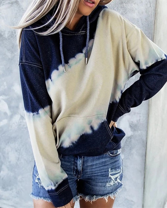 Damen Kapuzenpullover im modernen Tie-Dye-Design EB
