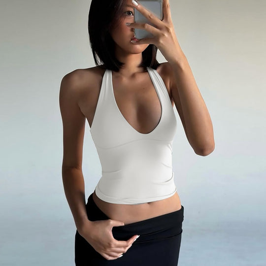 Damen Halterneck Crop-Top EB