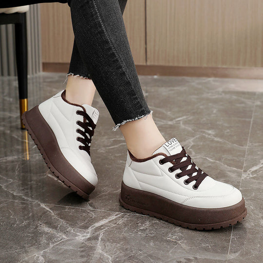 Damen Winterliche High-Top Sneakers mit Fleece-Innenfutter EB