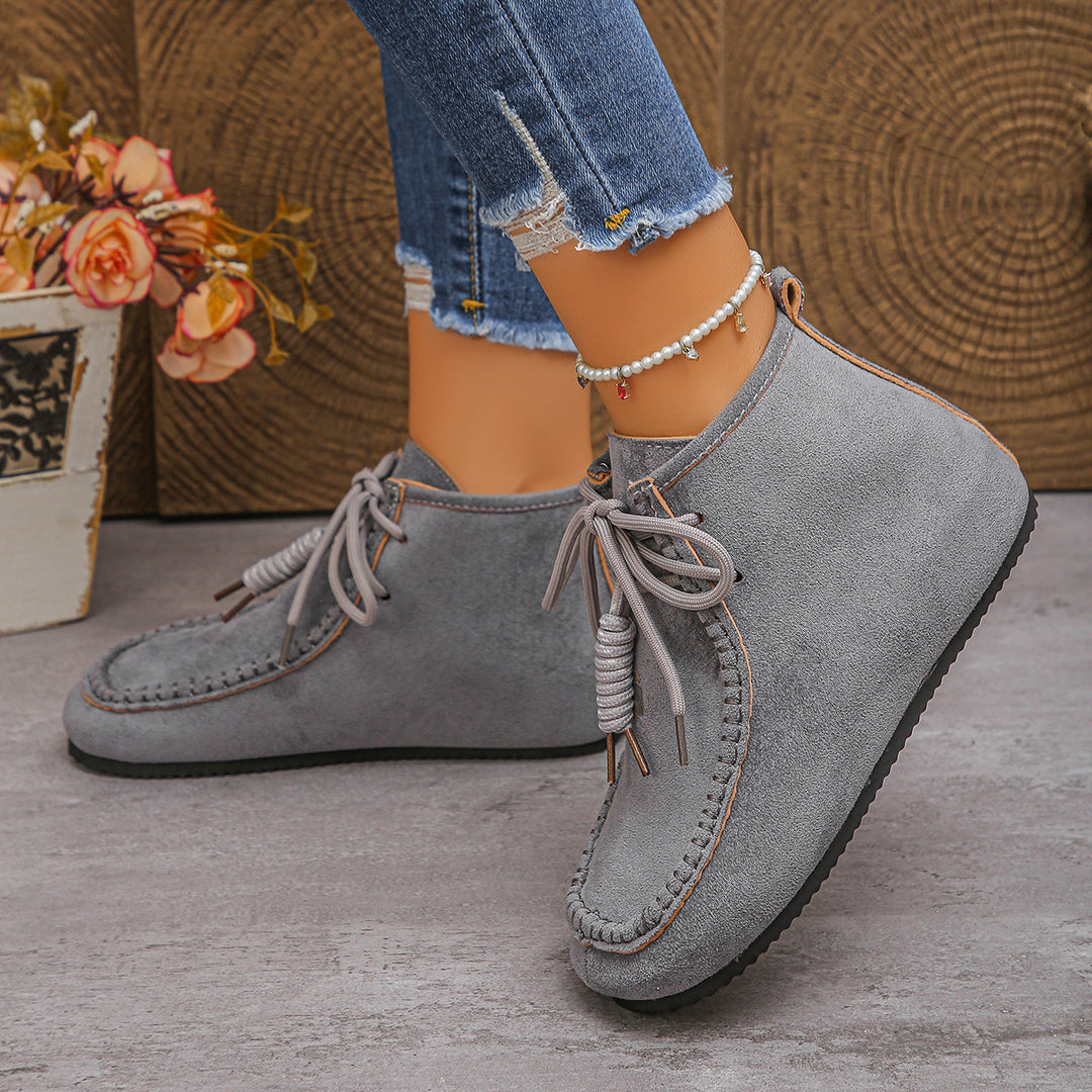 Damen nan mokassin-ankleboots mit handnaht, weichem Innenfutter und profilierter Leichtsohle EB
