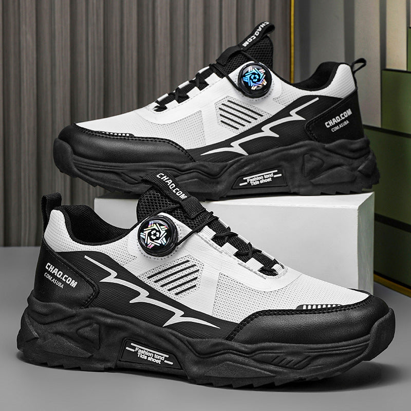 Herren robuste Outdoor-Chunky-Sneaker mit Drehverschluss, atmungsaktivem Strickoberteil und profiliertem Dämpfungssystem EB