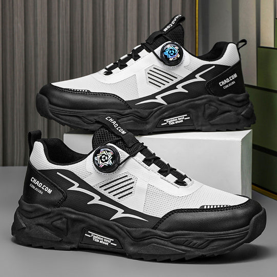 Herren robuste Outdoor-Chunky-Sneaker mit Drehverschluss, atmungsaktivem Strickoberteil und profiliertem Dämpfungssystem EB