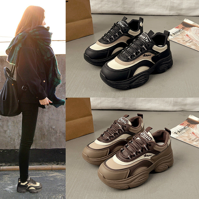 Damen Chunky Sneakers mit atmungsaktiver Obermaterialstruktur und komfortablem Dämpfungssystem EB