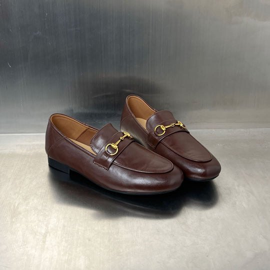 Damen Mokassins mit elegantem Schnallenverschluss und bequemer Innensohle EB