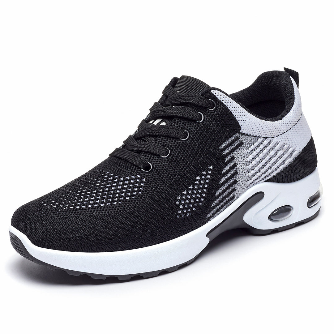 Damen nan atmungsaktive Strick-Sneaker mit Luftpolstersohle und gepolstertem Knöchelabschluss EB