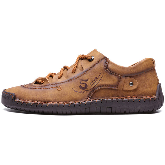 Damen bequeme Freizeitschuhe aus hochwertigem Leder mit rutschfester Sohle EB