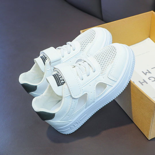 Damen sportliche Sneaker mit praktischem Klettverschluss und atmungsaktiver Mesh-Oberfläche EB