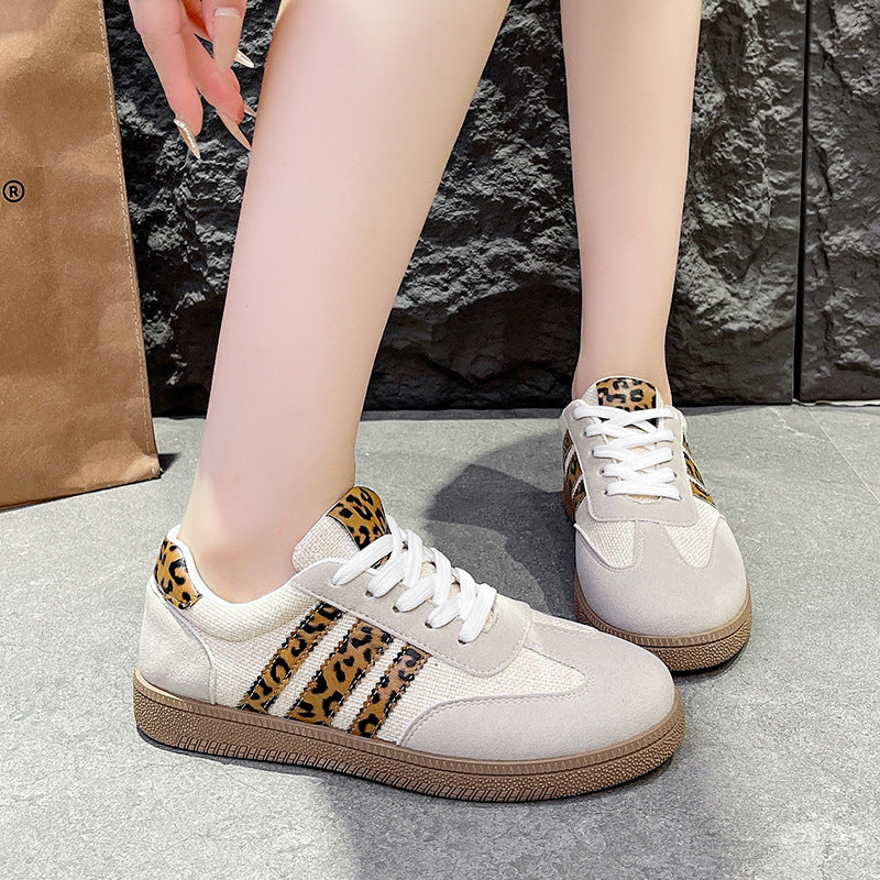 Damen modische Sneakers mit einzigartigem Leo-Design und bequemer Sohle EB