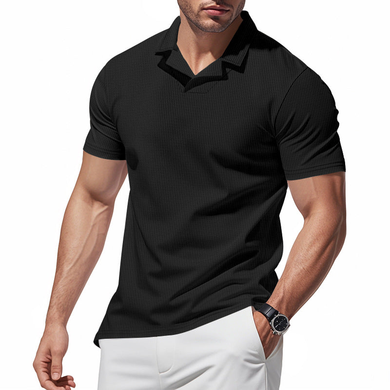 Herren Kurzarm Poloshirt mit strukturiertem Design EB