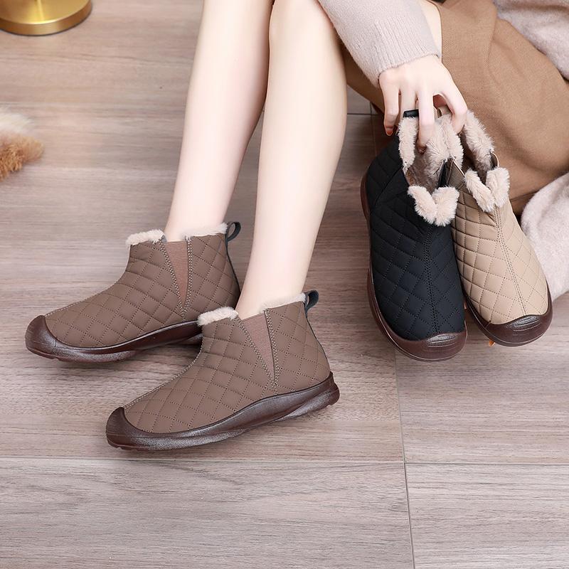 Damen Warmgefütterte Stiefeletten mit elastischem Einstieg und rutschfester Sohle EB