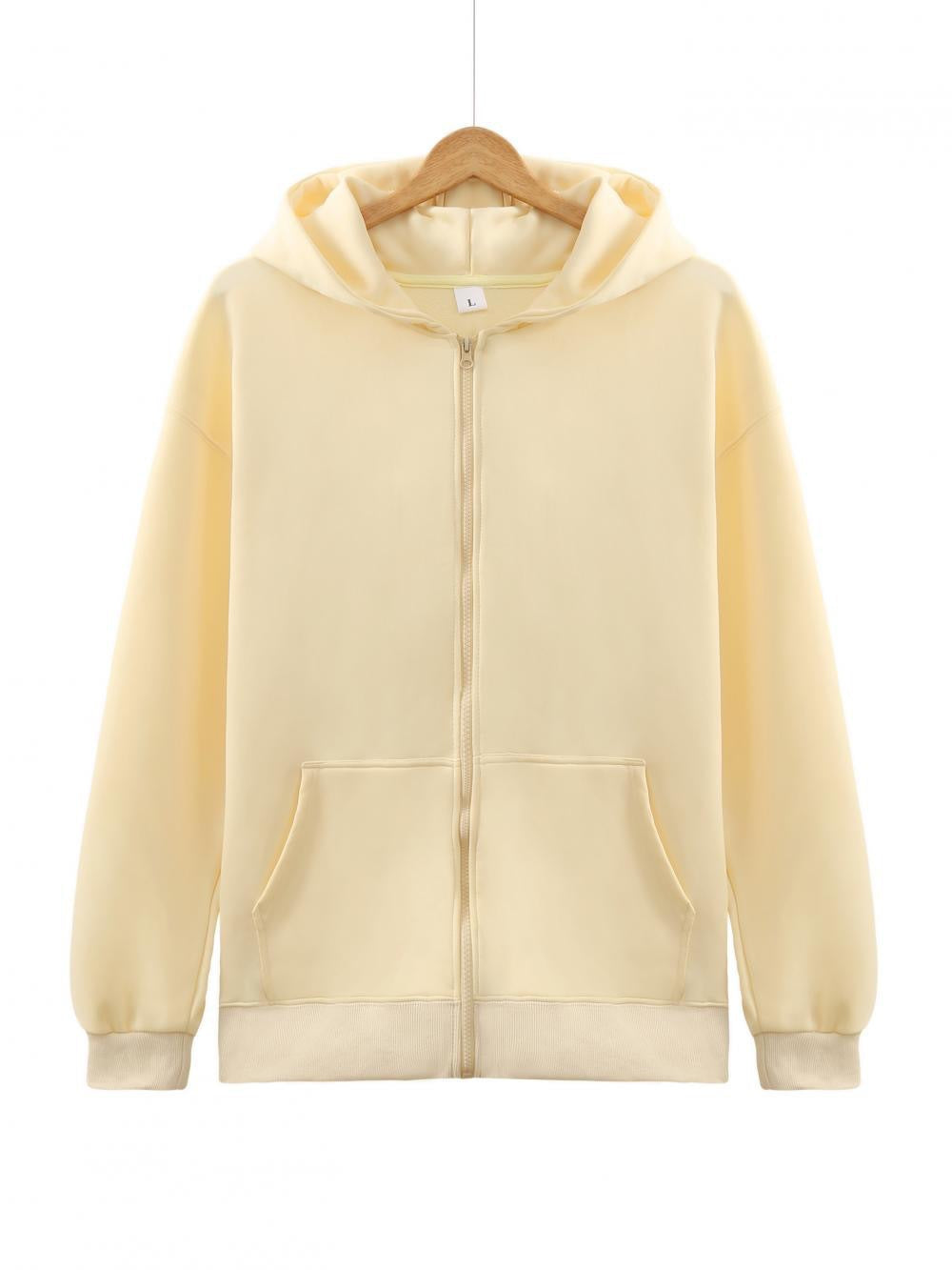 Unisex nan leichter Reißverschluss-Hoodie mit innen angerautem French-Terry, flachen Nähten und Kängurutaschen EB