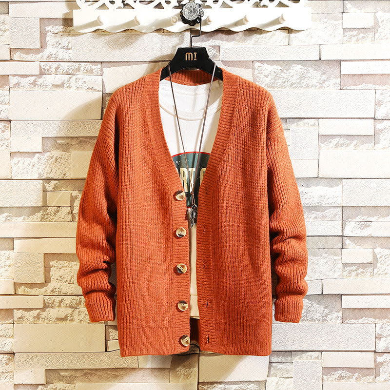 Damen Strickjacke mit elegantem V-Ausschnitt und modischen Knöpfen EB