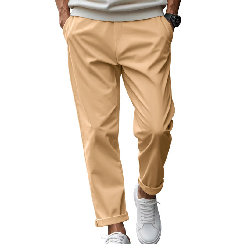 Herren elegante Chino-Hose mit bequemem Bund und modischem Schnitt EB