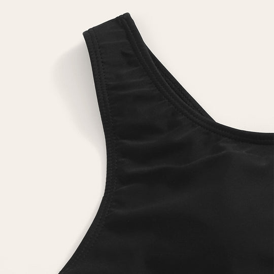 Damen asymmetrisches Bikini-Set mit elastischen Bändern EB