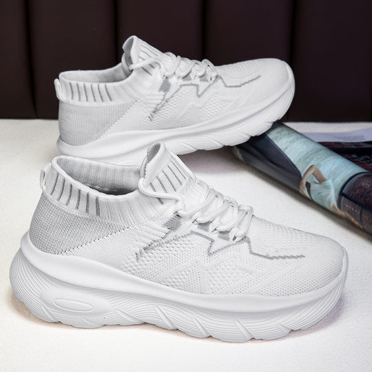 Damen Sportliche Strick-Laufschuhe mit flexiblem Schaft und rutschfester Sohle EB