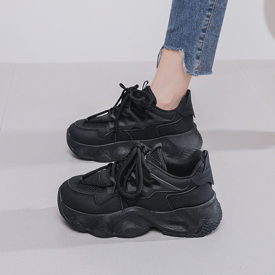 Damen Sportliche Chunky Sneakers mit atmungsaktivem Obermaterial und rutschfester Sohle EB