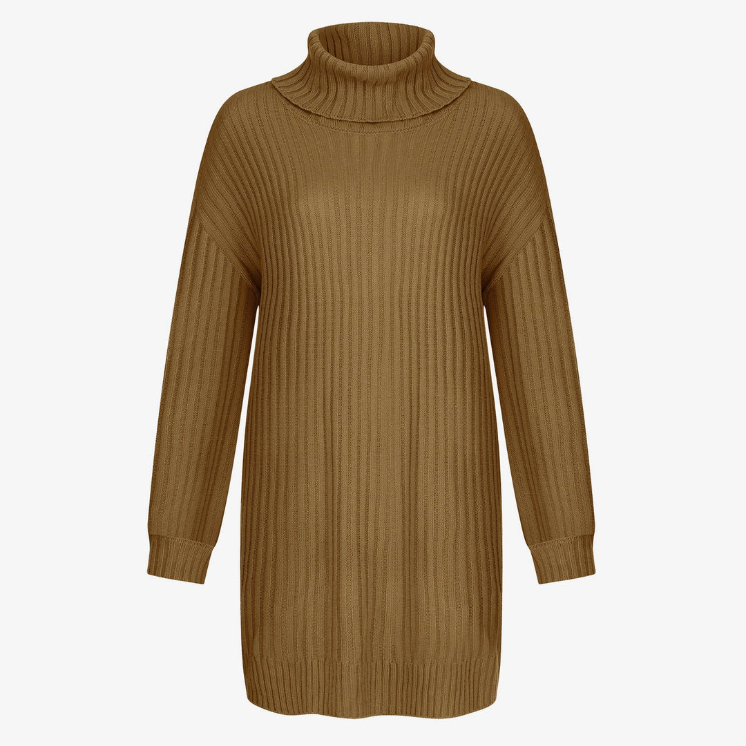 Damen Strickkleid mit hohem Kragen EB