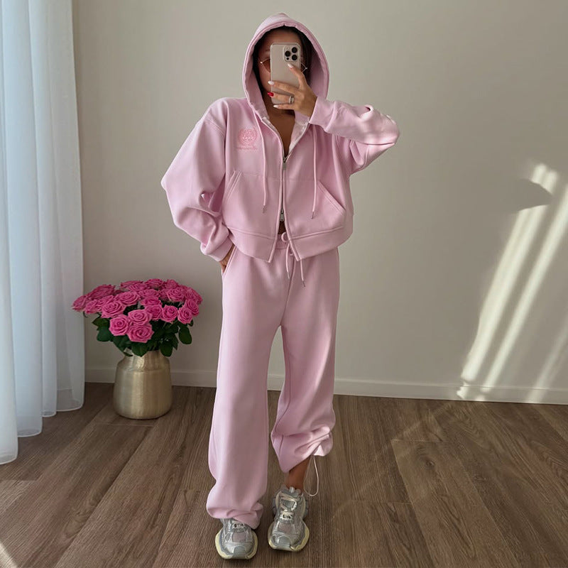 Damen lässiger Hoodie und Jogginghose Set EB