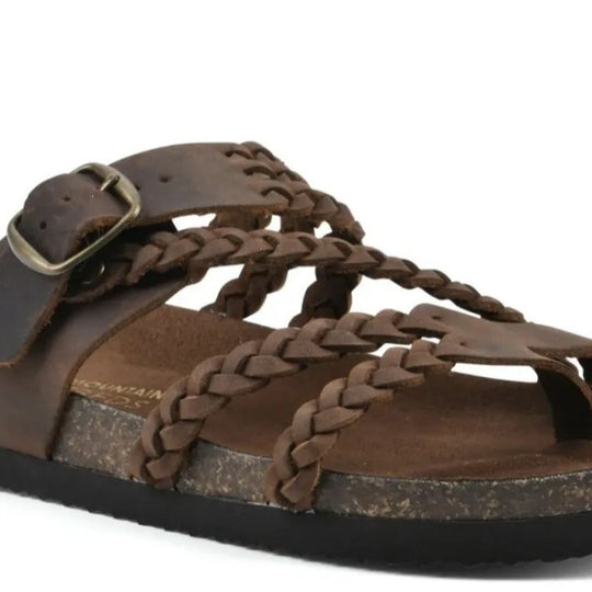 Damen Riemchen-Sandalen mit geflochtenem Design und verstellbarem Riemen EB